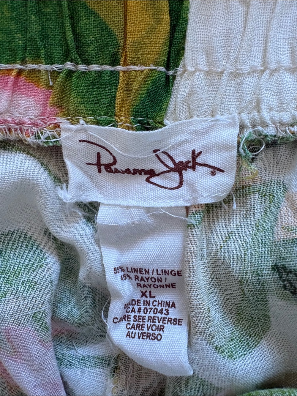 Tropical Print Wide Leg Pants - Picture 10 of 10